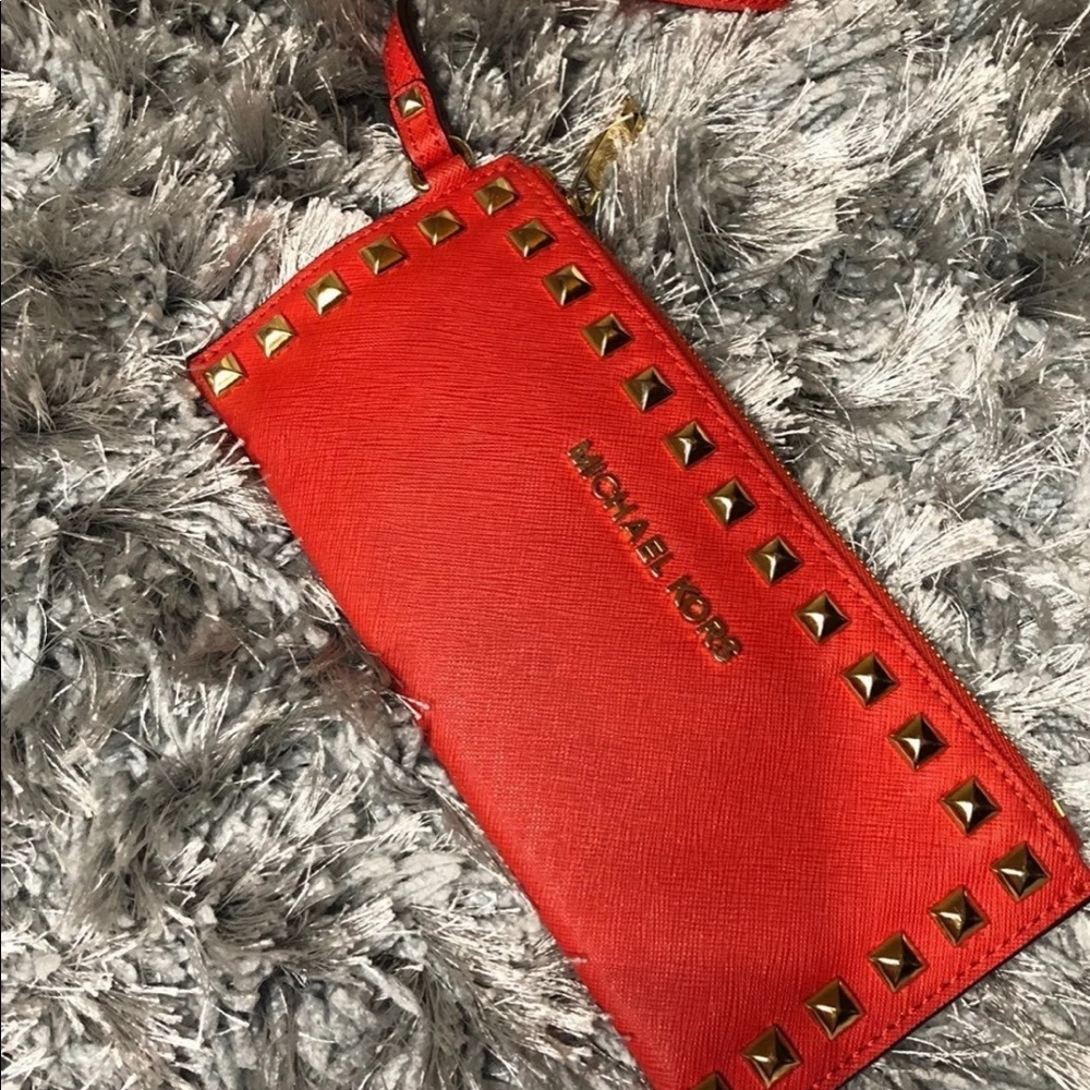 Orange/Red Michael Kors wristlet